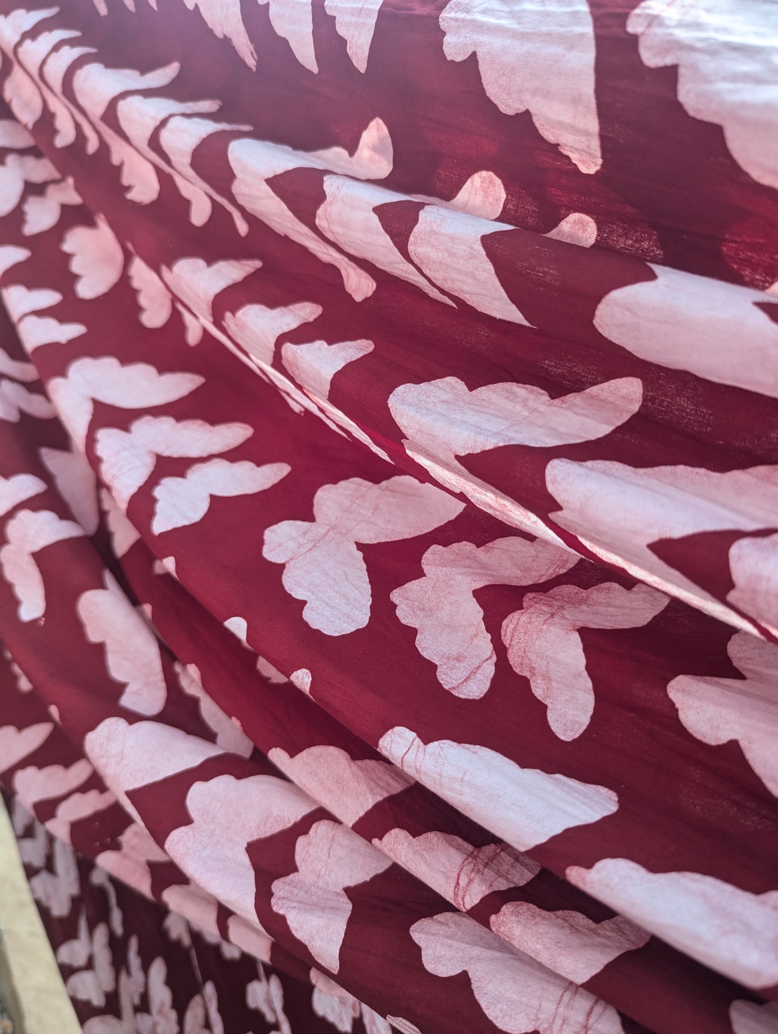 Batik | Butterfly in Red-wine