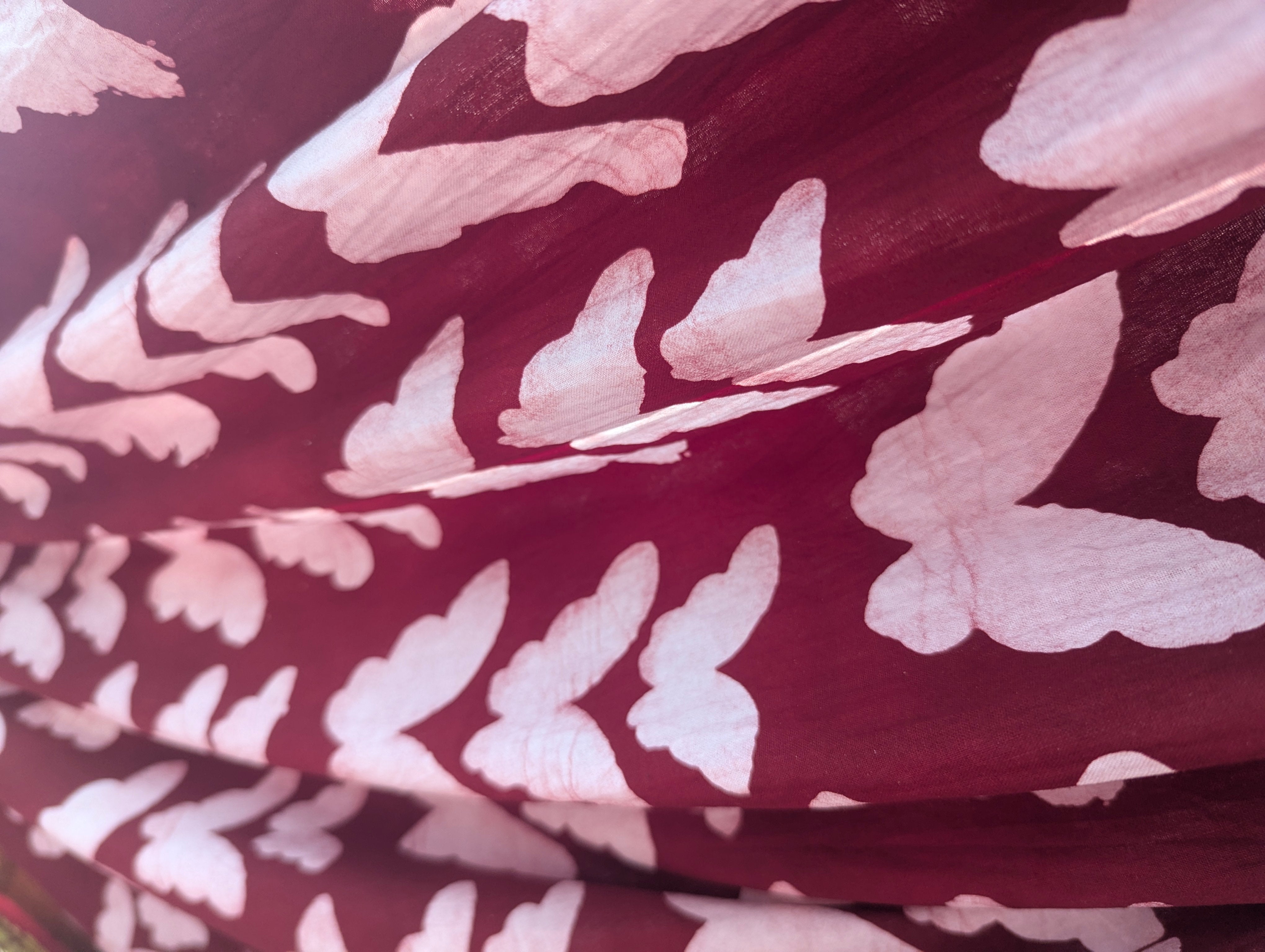 Batik | Butterfly in Red-wine