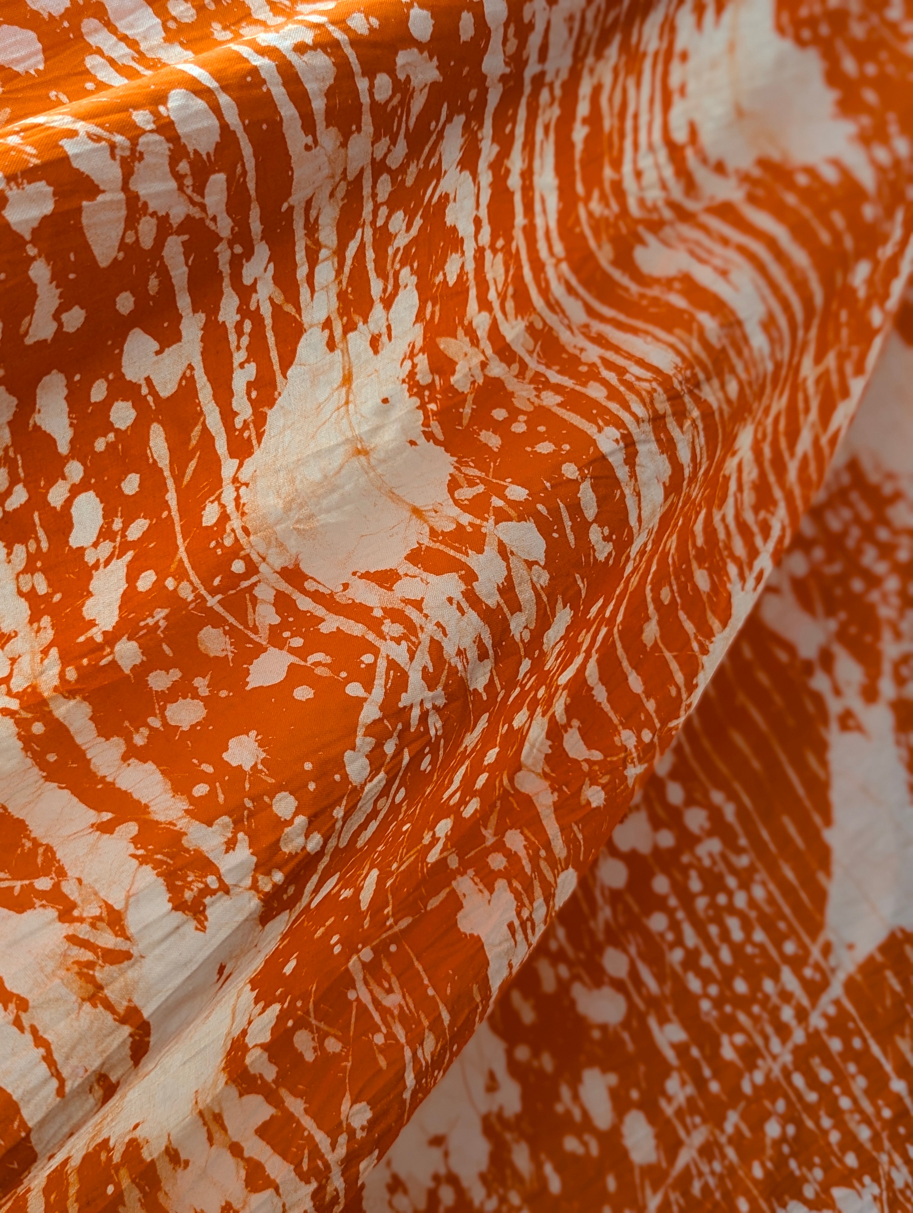 Batik| Cloudy in Tangerine