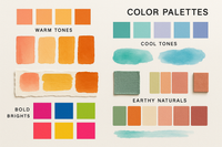 colourful palette mood board for designers