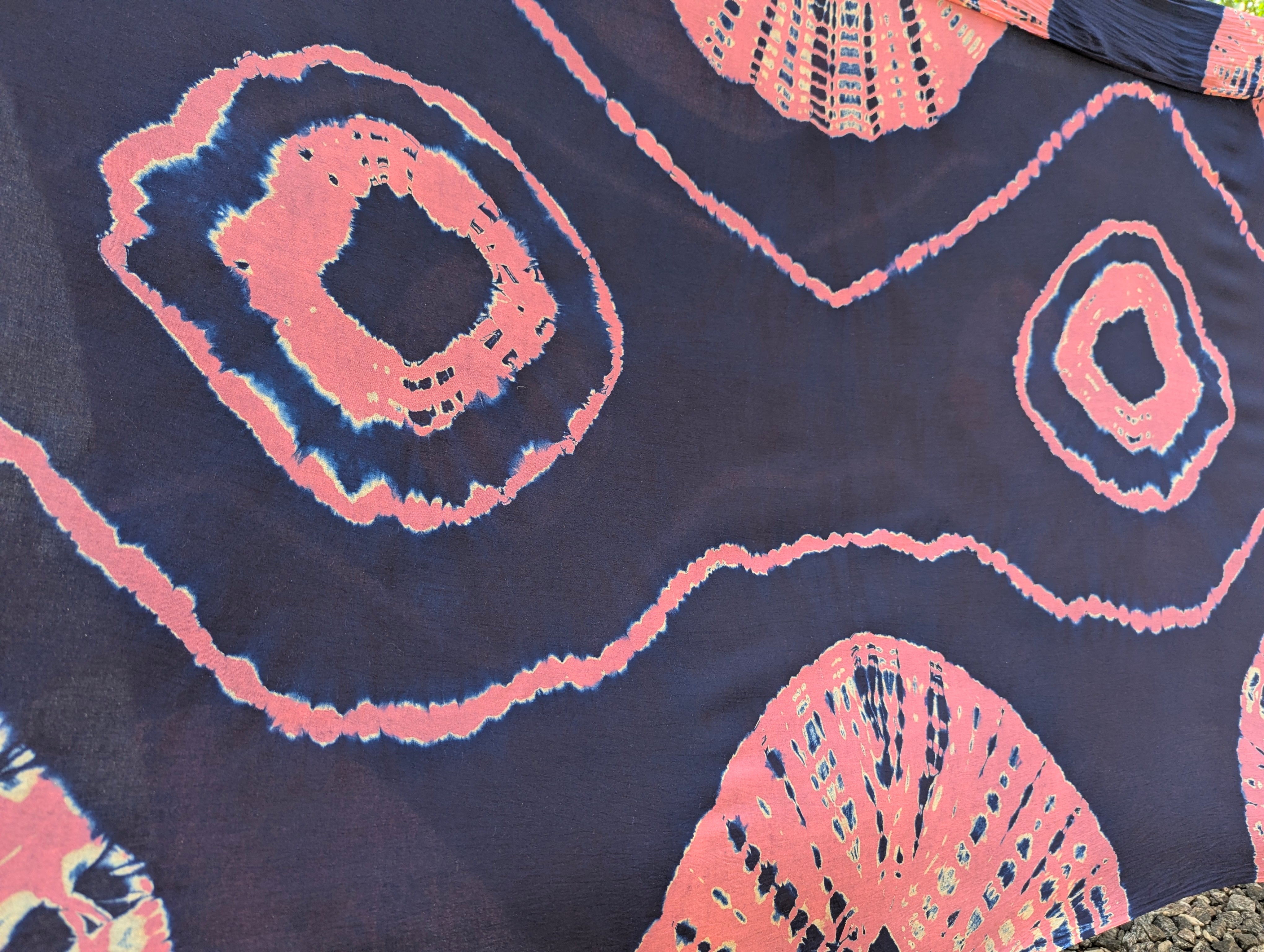 Rayon| Abstract in Indigo