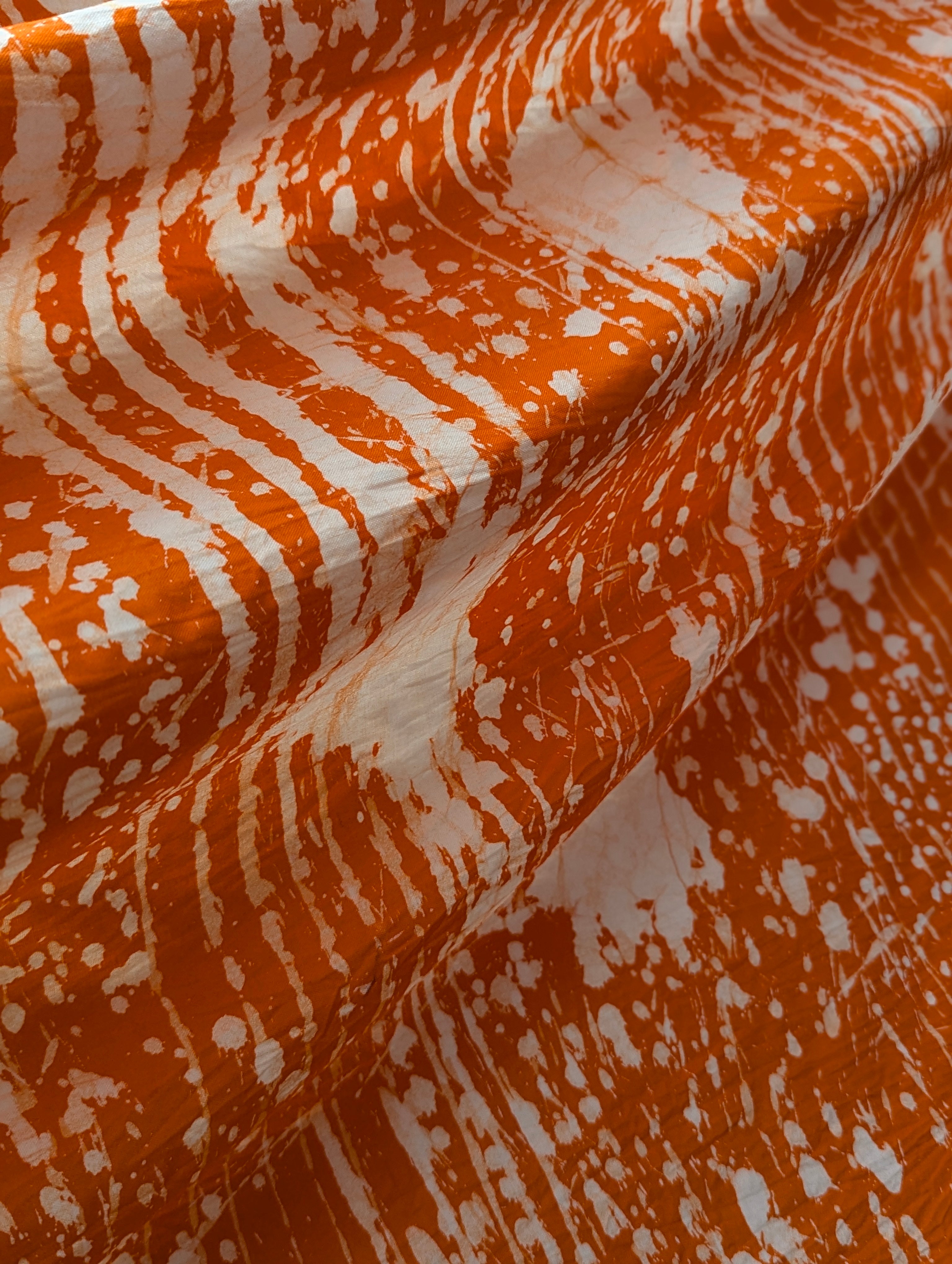 Batik| Cloudy in Tangerine
