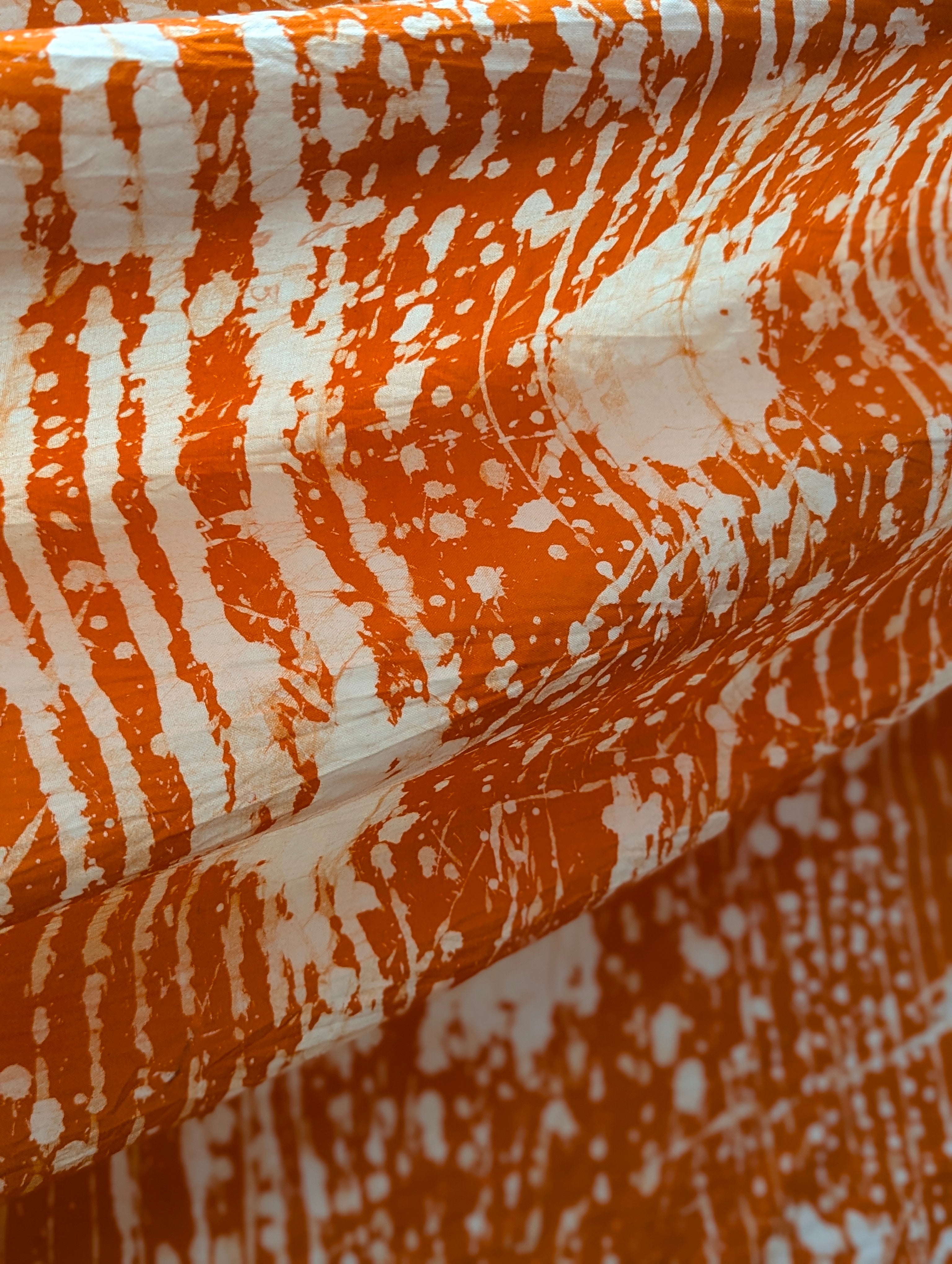 Batik| Cloudy in Tangerine